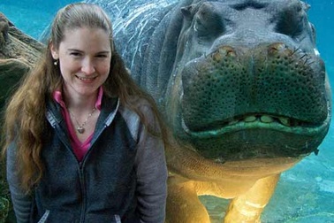 Hà mã mỉm cười với khách du lịch 